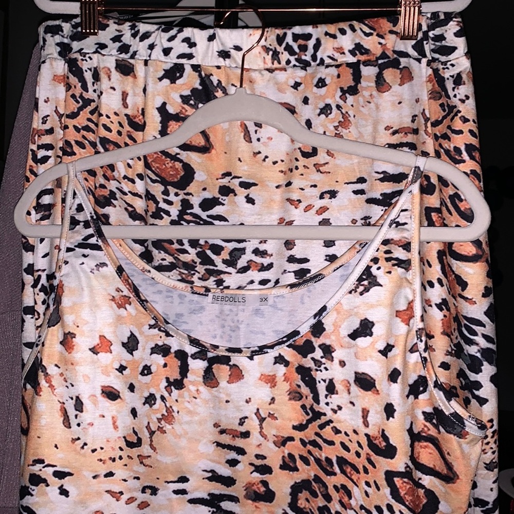 Rebdolls cheetah skirt set size 3x
